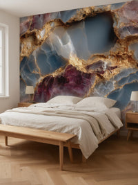 Papier peint panoramique Pierre précieuse posé au mur, vue 3