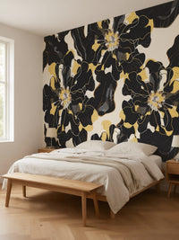 Papier peint panoramique Fleurs modernes posé au mur, vue 3
