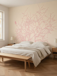 Papier peint panoramique Branches fines posé au mur, vue 3