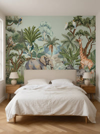 Papier peint panoramique Safari tropical posé au mur, vue 3