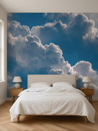 Papier peint panoramique Nuages posé au mur, vue 2