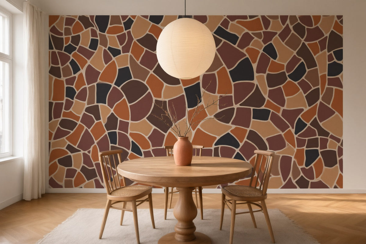 Papier peint panoramique Mosaïque posé au mur, vue 2