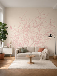 Papier peint panoramique Branches fines posé au mur, vue 5