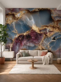 Papier peint panoramique Pierre précieuse posé au mur, vue 5