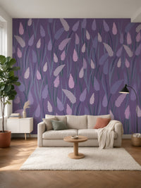 Papier peint panoramique Lavande posé au mur, vue 5