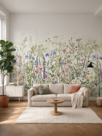 Papier peint panoramique Fleurs des champs posé au mur, vue 5