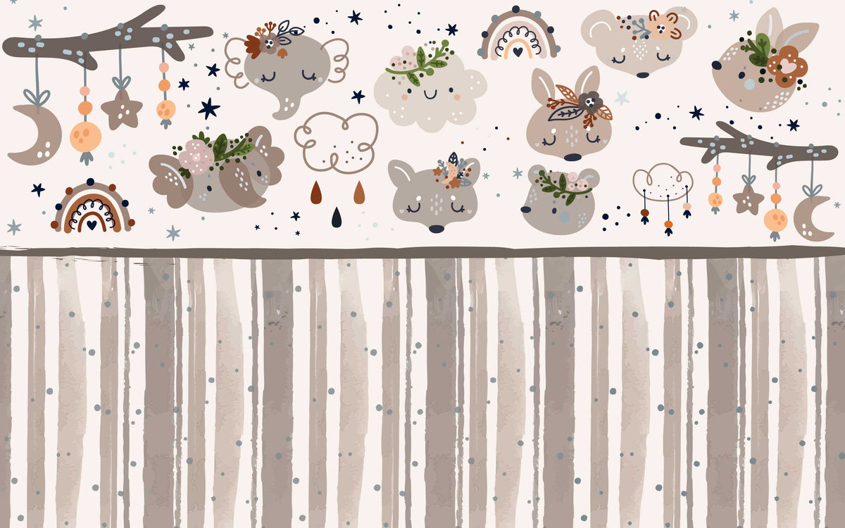 Aperçu du cadrage de Animaux bohème – Taupe