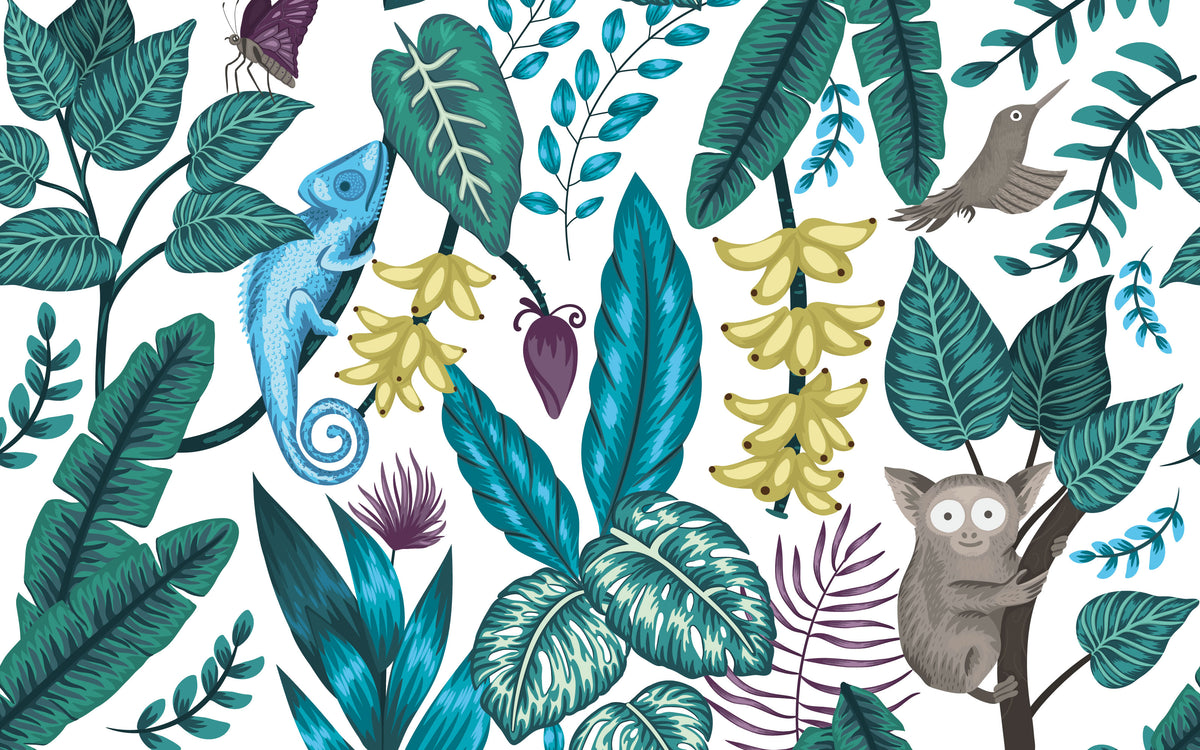 Aperçu du cadrage de Animaux de la jungle – Vert et turquoise