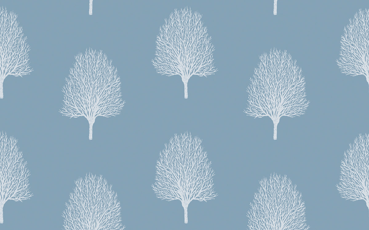 Aperçu du cadrage de Arbres blancs – Bleu gris