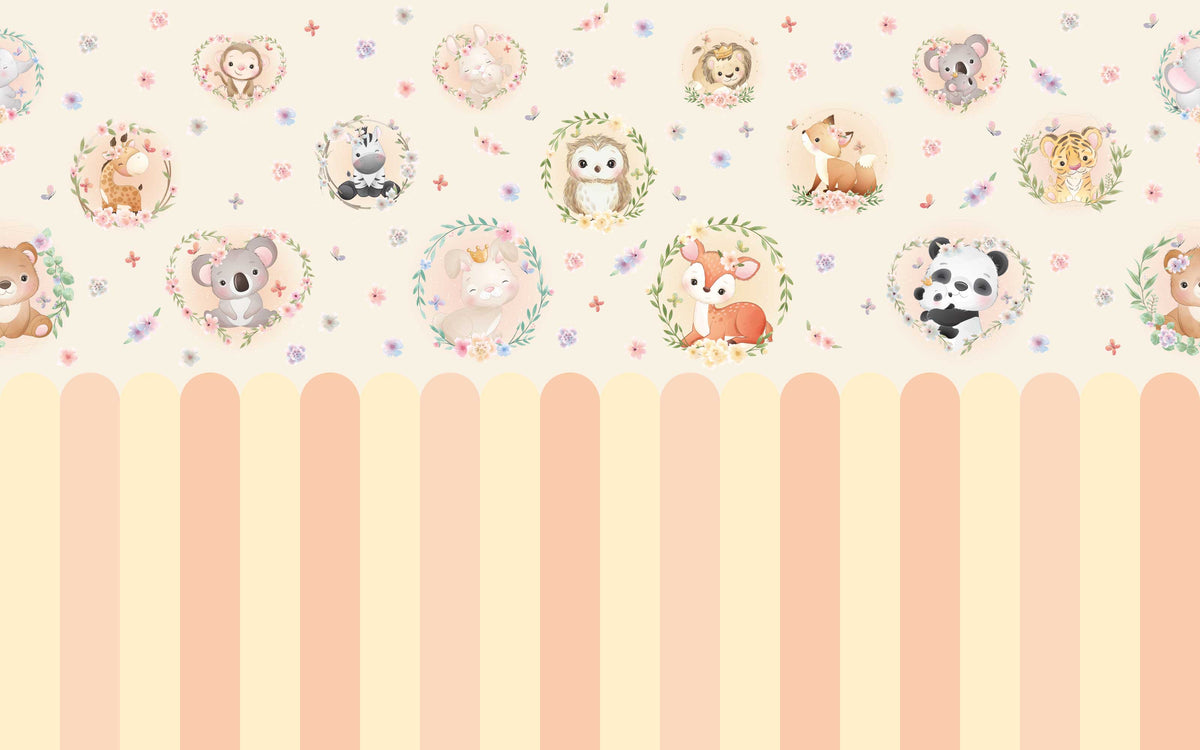 Aperçu du cadrage de Animaux pastel – Pêche