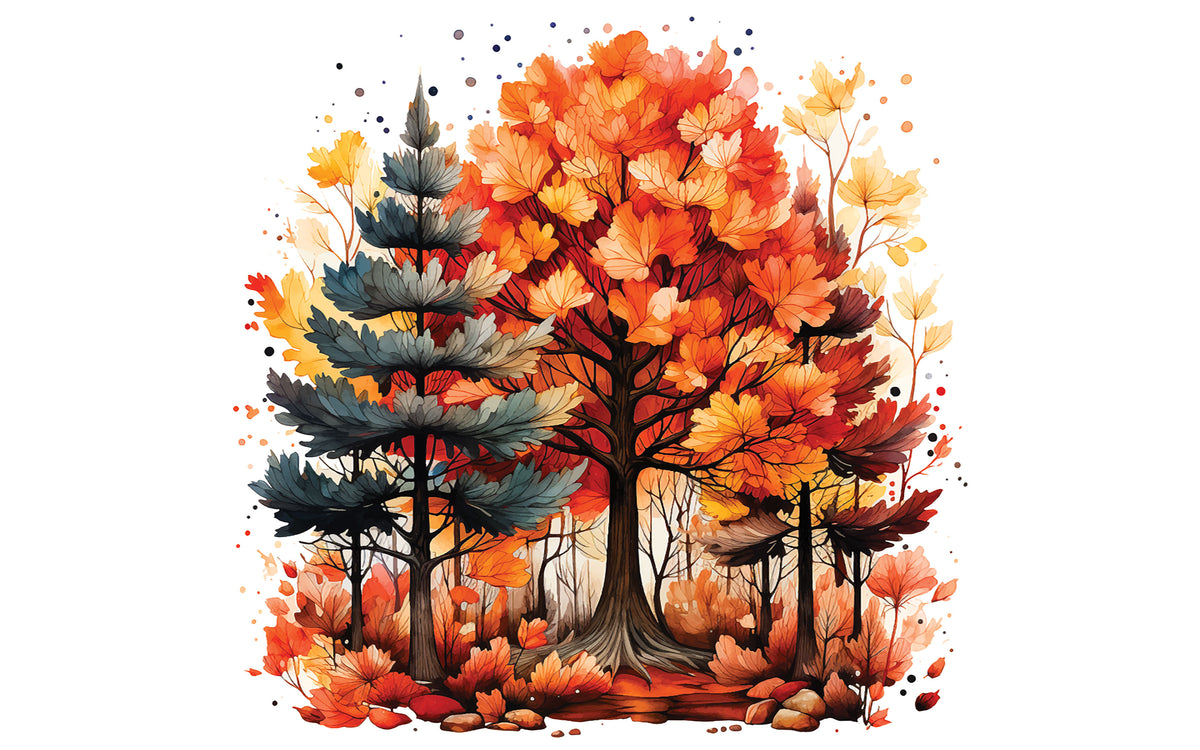 Aperçu du cadrage de Bosquet d'automne – Orange