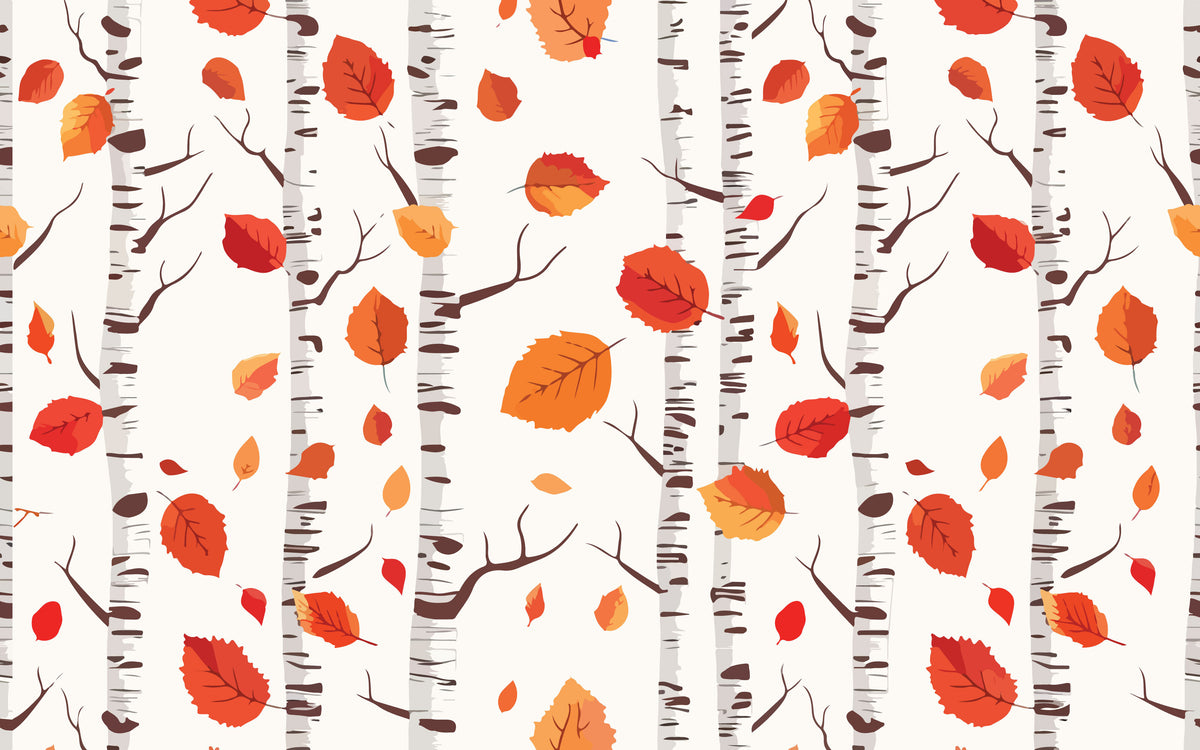 Aperçu du cadrage de Bouleaux d’automne – Orange