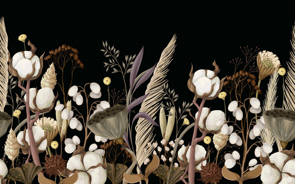 Aperçu du cadrage de Fleurs séchées – Noir