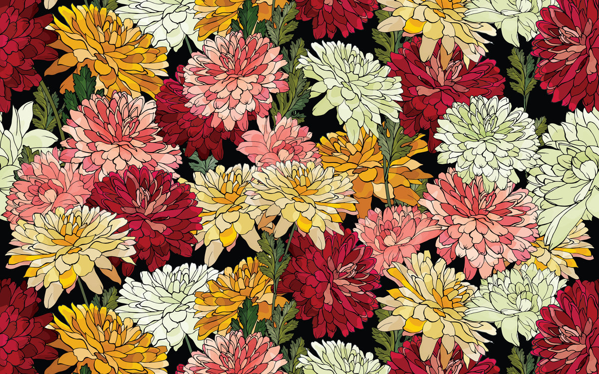 Aperçu du cadrage de Jardin de dahlias – Multicolore