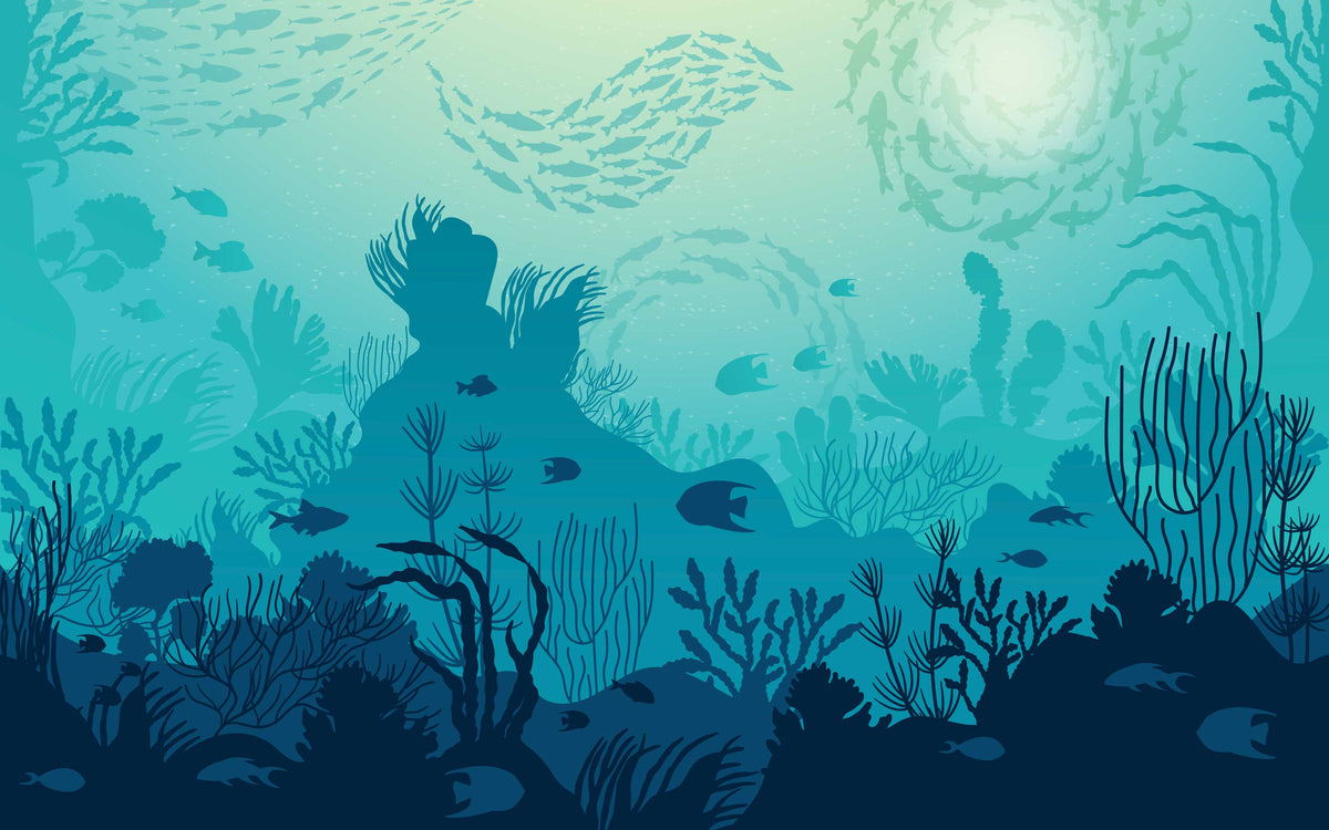 Aperçu du cadrage de Monde sous-marin – Turquoise