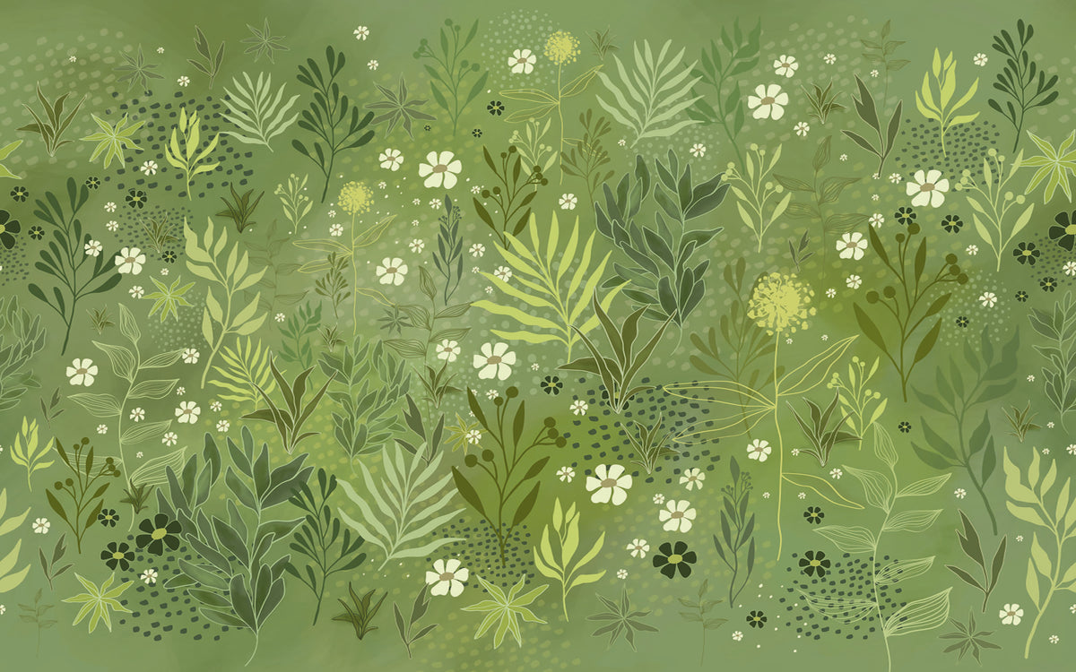 Aperçu du cadrage de Prairie fleurie – Vert