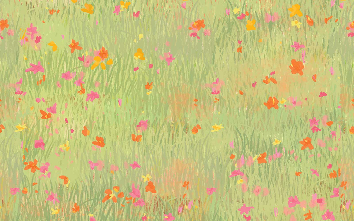 Aperçu du cadrage de Pré fleuri – Vert tendre
