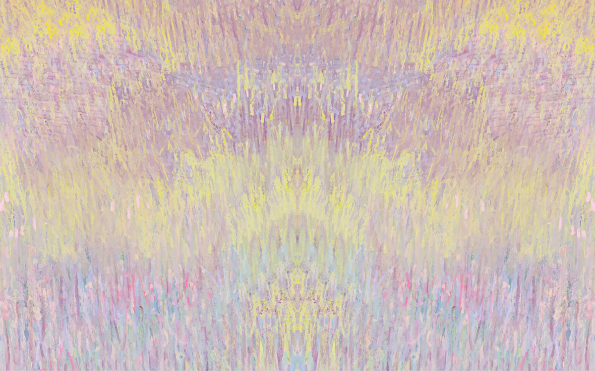 Détail du motif du papier peint panoramique Aquarelle pastel
