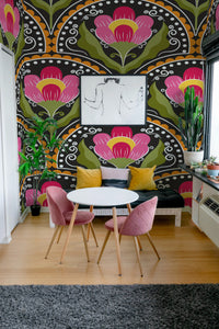 Papier peint panoramique Art déco posé au mur, vue 2