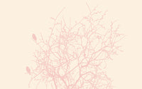 Détail du motif du papier peint panoramique Branches fines