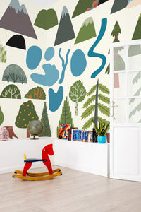 Papier peint panoramique enfant posé au mur, vue 4