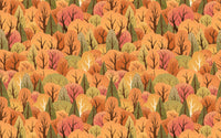 Détail du motif du papier peint panoramique Forêt d’automne