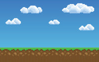 Détail du motif du papier peint panoramique Pixel