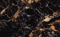 Détail du motif du papier peint panoramique Marbre noir