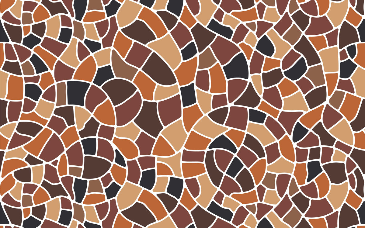 Détail du motif du papier peint panoramique Mosaïque