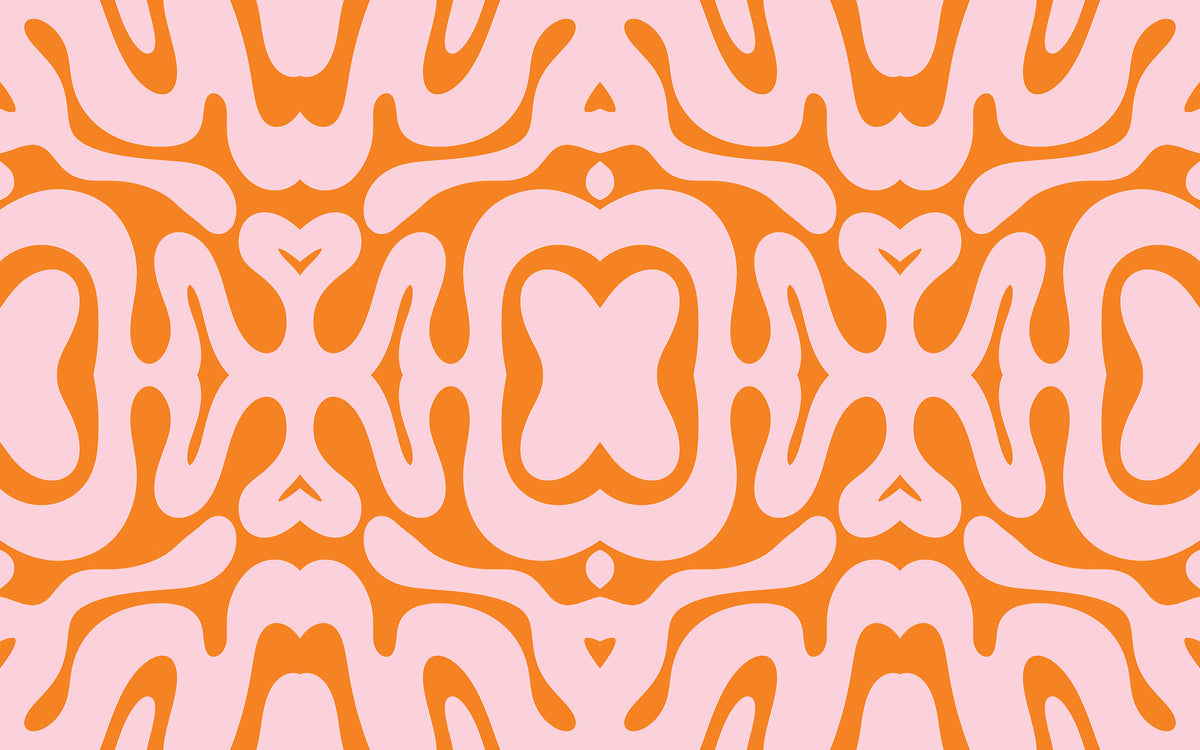 Détail du motif du papier peint panoramique Motif psychédélique