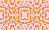 Détail du motif du papier peint panoramique Motif psychédélique