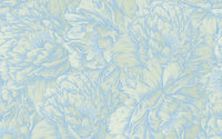 Détail du motif du papier peint panoramique Pivoines ton sur ton