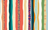 Détail du motif du papier peint panoramique Rayures joyeuses
