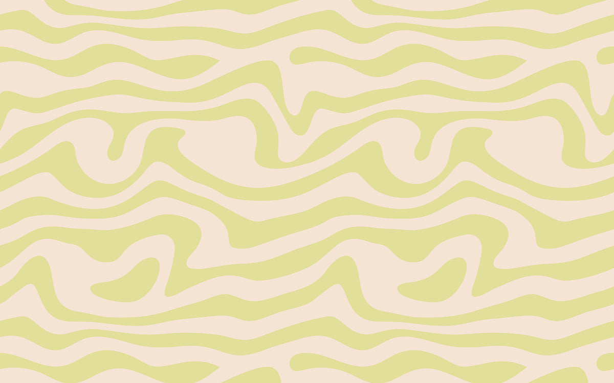 Détail du motif du papier peint panoramique Vagues rétro